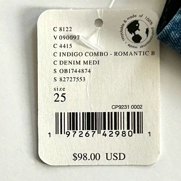 🍂NWT Free People Penny Pull-On Indigo Combo Romantic Blue Flare Jeans XS/0 - Picture 13 of 16